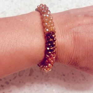 NEW WITH TAGS STRETCH BRACELETS PRETTY AMBER & NEUTRAL COLORS THAT SPARKLE! 🤎🧡